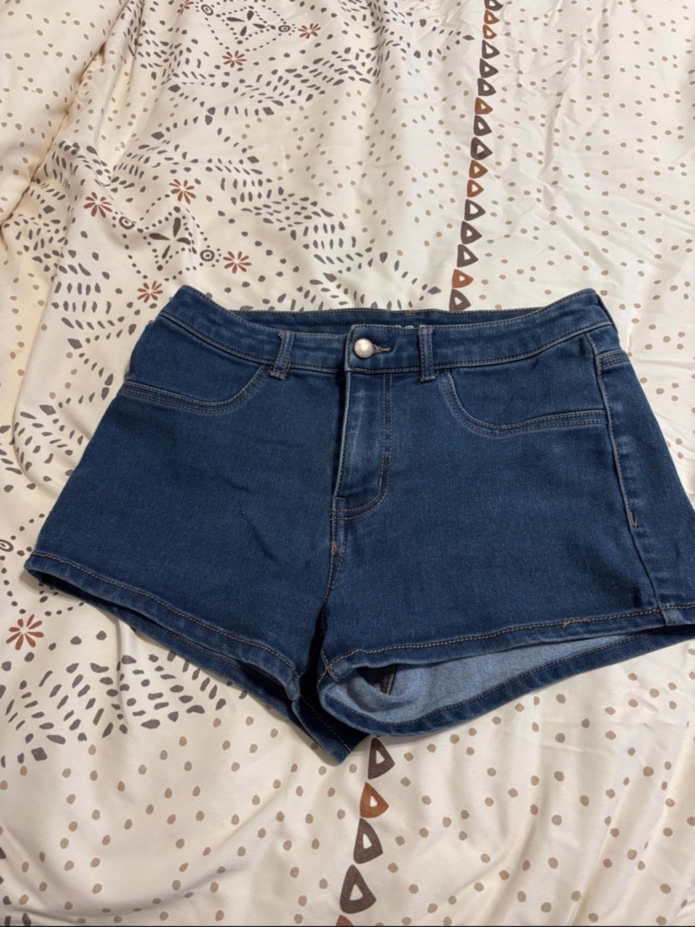 Women's Dark Blue Denim Shorts